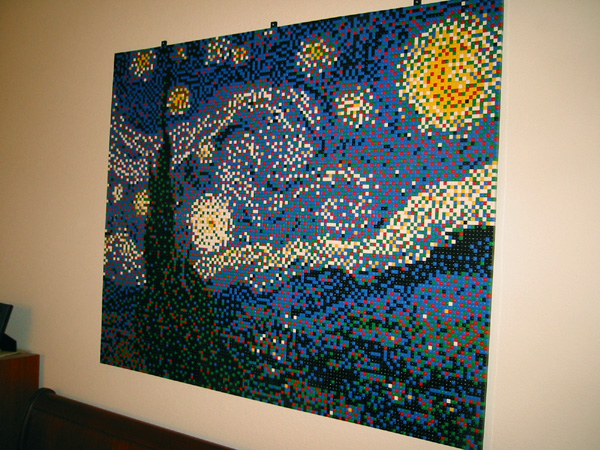 lego starry night mosaic van gogh painting legos amazing awesome paintings artist creations brillig pointillism cool creative 2006 performers variety